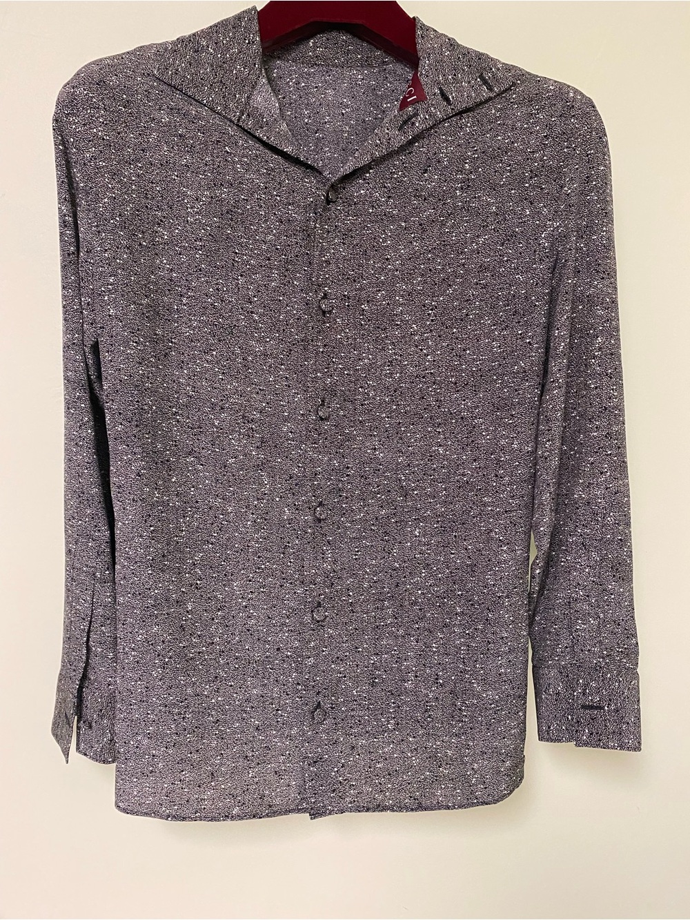 Gucci Men's Button-Down Shirt in Speckled Gray